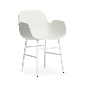 Form Armchair Chairs Normann Copenhagen Steel White 