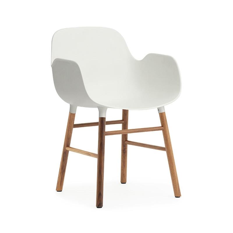 Form Wood Base Armchair Chairs Normann Copenhagen Walnut + $60.00 White 