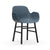 Form Wood Base Armchair Chairs Normann Copenhagen Black Lacquered Wood Blue 