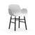 Form Wood Base Armchair Chairs Normann Copenhagen Black Lacquered Wood White 