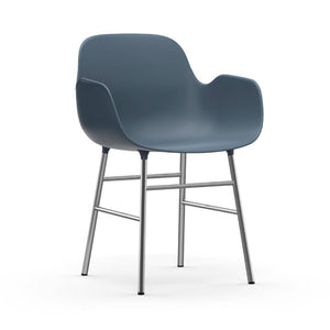 Form Armchair Chairs Normann Copenhagen Chrome Blue 
