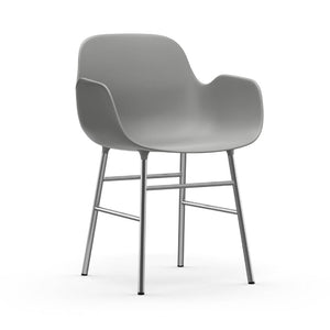 Form Armchair Chairs Normann Copenhagen Chrome Grey 