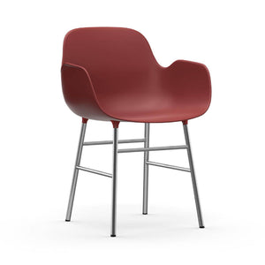 Form Armchair Chairs Normann Copenhagen Chrome Red 