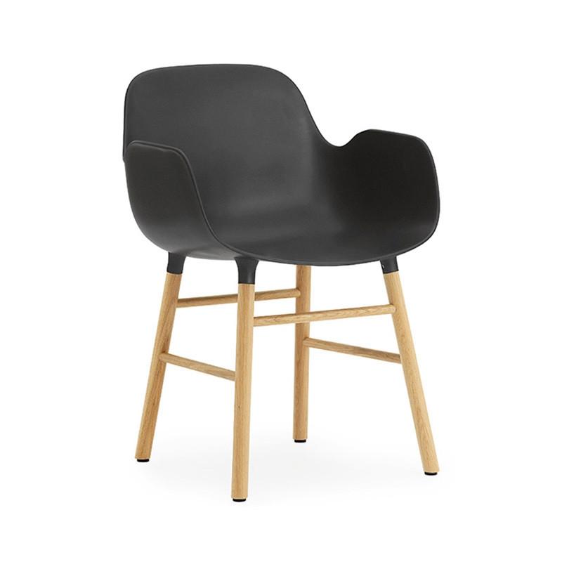 Form Wood Base Armchair Chairs Normann Copenhagen Oak Black 