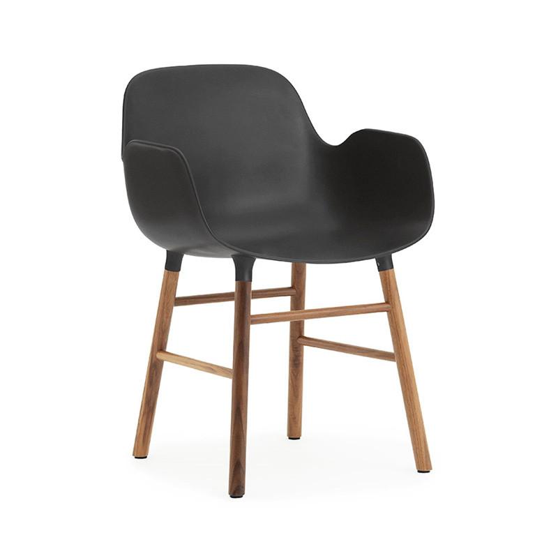 Form Wood Base Armchair Chairs Normann Copenhagen Walnut + $60.00 Black 