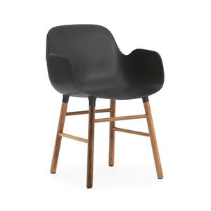 Form Wood Base Armchair Chairs Normann Copenhagen Walnut + $60.00 Black 