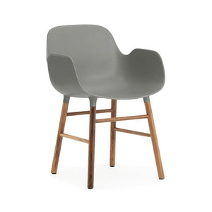 Form Wood Base Armchair Chairs Normann Copenhagen Walnut + $60.00 Grey 