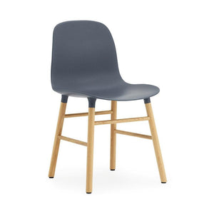 Form Wood Base Chair Chairs Normann Copenhagen Oak Blue 