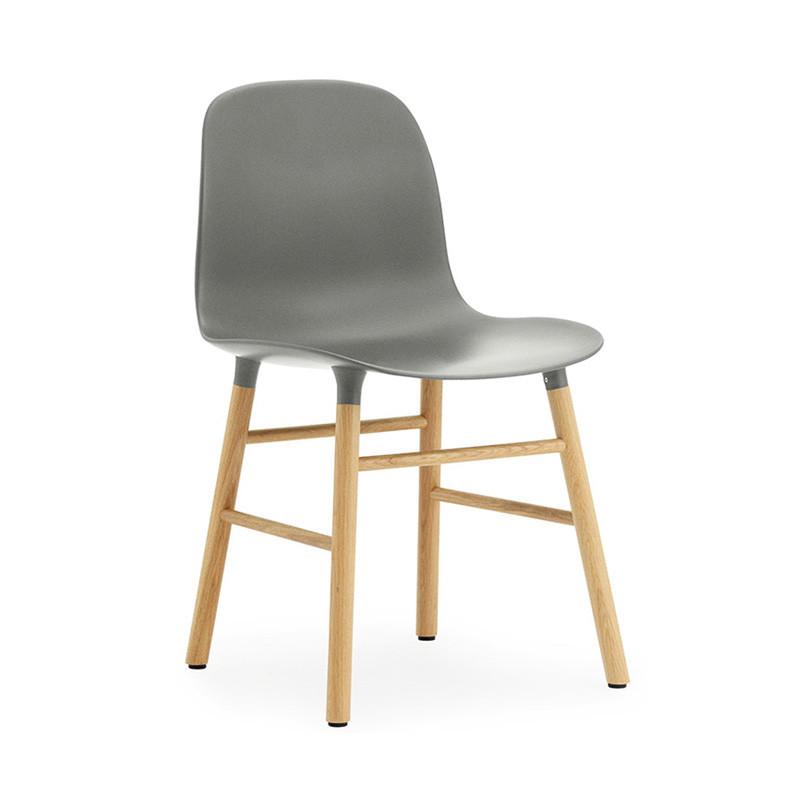 Form Wood Base Chair Chairs Normann Copenhagen Oak Grey 