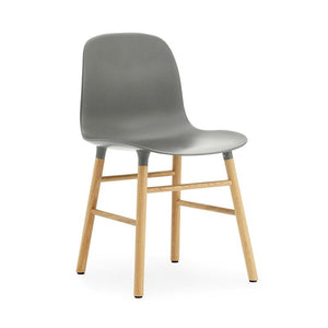 Form Wood Base Chair Chairs Normann Copenhagen Oak Grey 