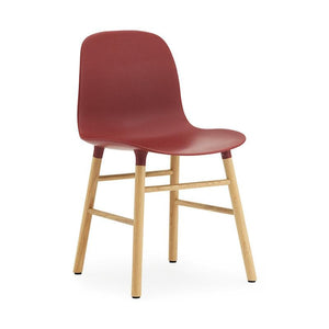 Form Wood Base Chair Chairs Normann Copenhagen Oak Red 