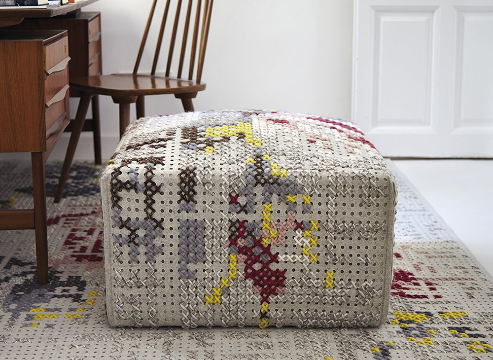 Canevas Spaces Square Pouf Pouf Gan 