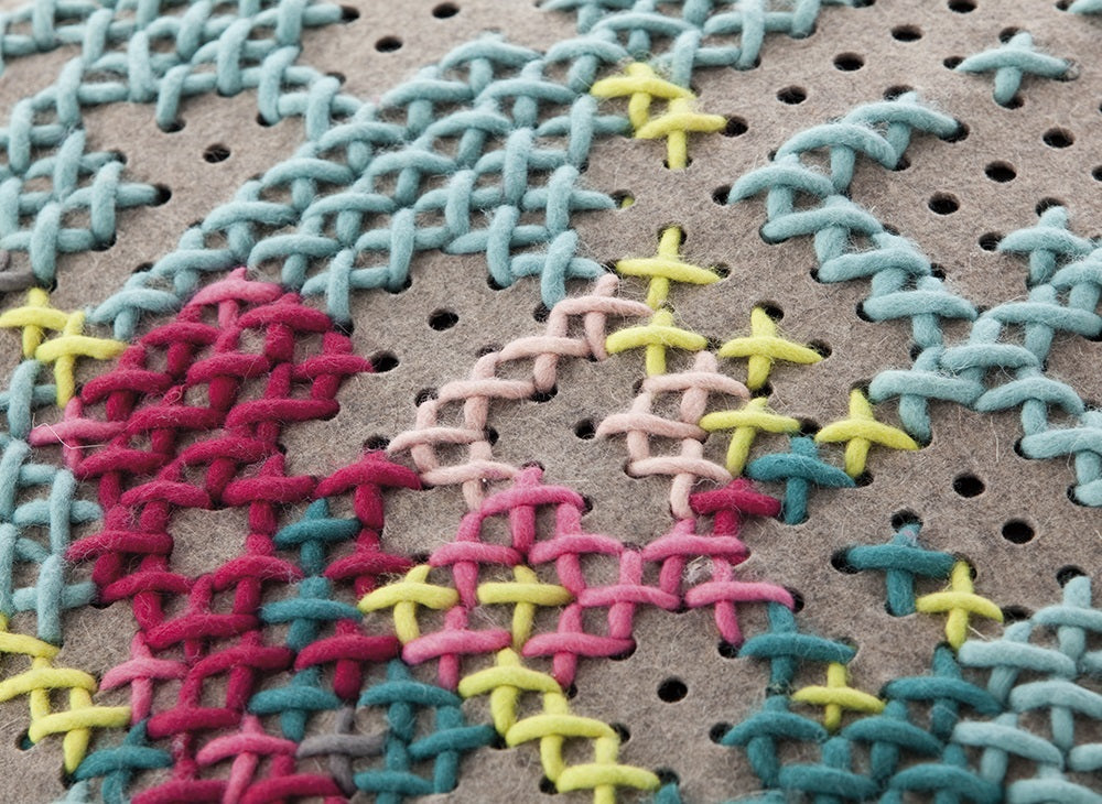 Canevas Spaces Square Pouf Pouf Gan 