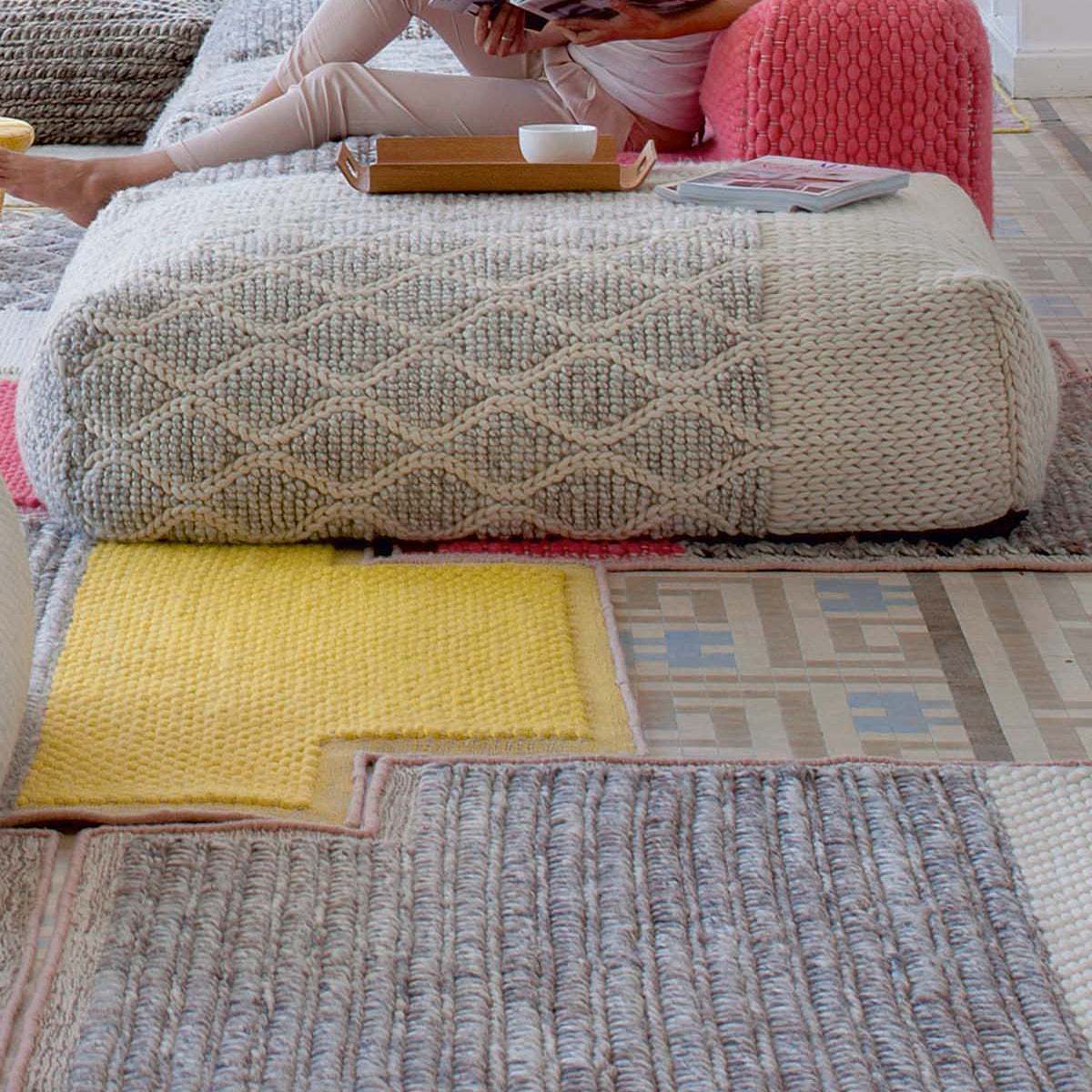 Mangas Space Rectangular Rhombus Pouf Pouf Gan 