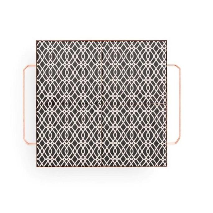 Gan Mix&Match Square Tray 40x40 Black&White Tray Gan 