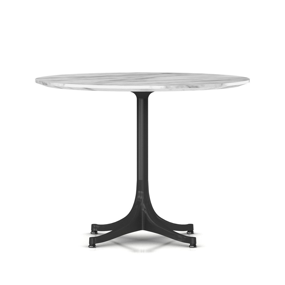 Nelson Pedestal Table Outdoor Outdoors herman miller 21 1/2" high x 28 1/2" diameter - Add $1230.00 Graphite Satin Base Georgia Grey Marble Top