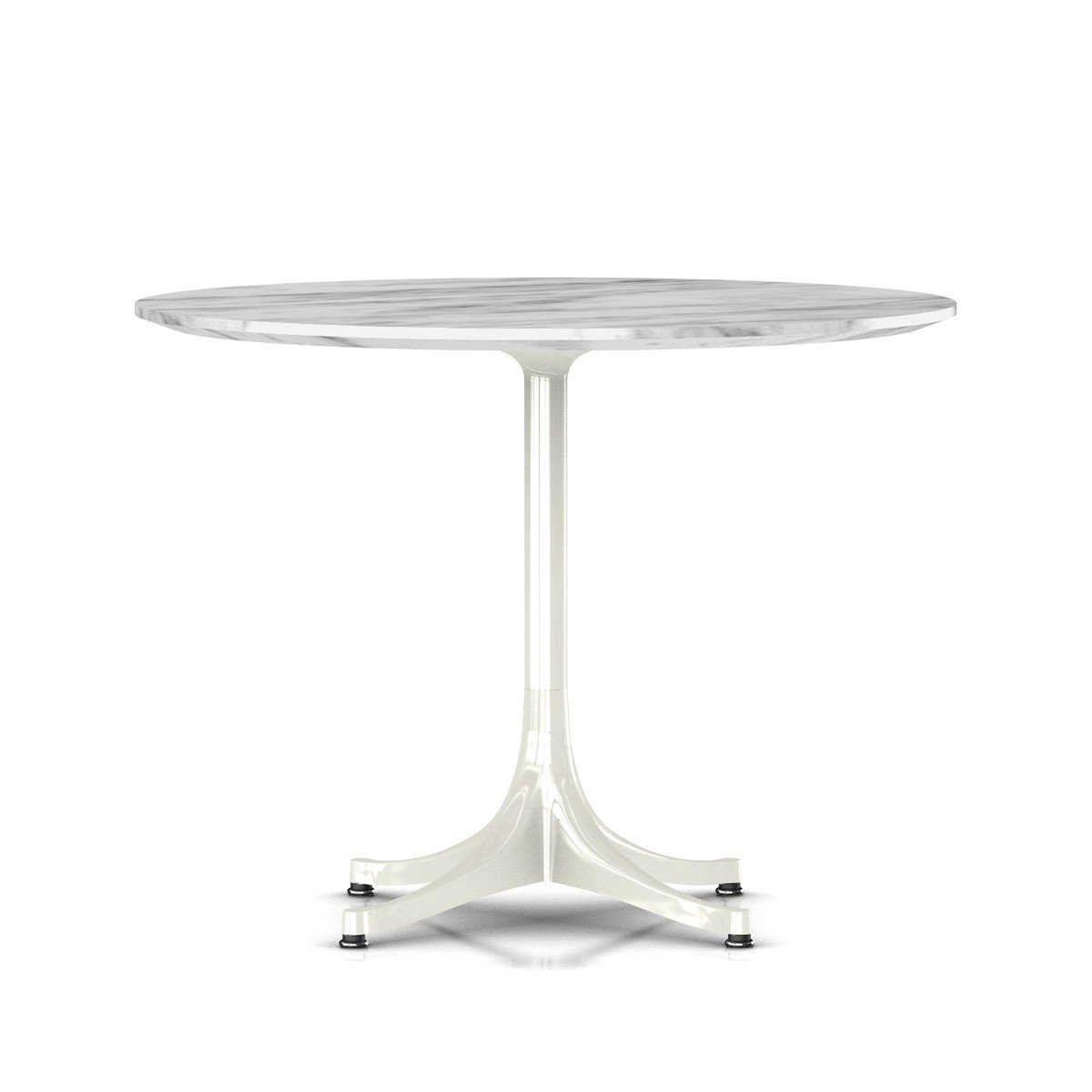 Nelson Pedestal Table Outdoor Outdoors herman miller 21 1/2" high x 28 1/2" diameter - Add $1230.00 White Base Georgia Grey Marble Top