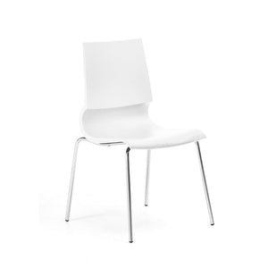 Gigi Armless Chair Chairs Knoll White No Tablet Arms 