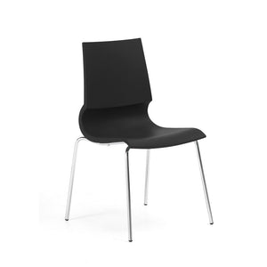 Gigi Armless Chair Chairs Knoll Black No Tablet Arms 