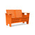 Go Love Seat Sofas Loll Designs Sunset Orange 