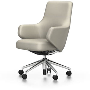 Grand Executive Lowback Chair task chair Vitra Leather Premium - Clay +$930 Hard castors for carpet 