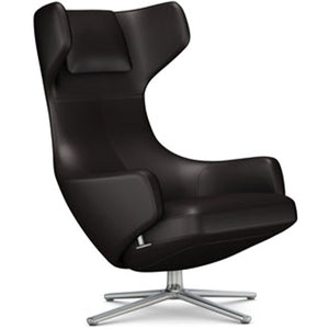 Grand Repos Lounge Chair lounge chair Vitra Polished 16.1-Inch Leather Contrast - Chocolate - 68 +$730.00