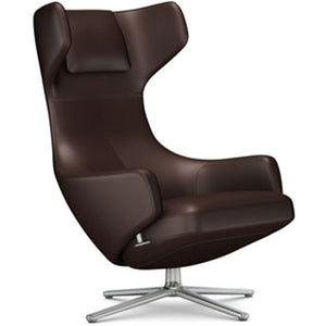 Grand Repos Lounge Chair lounge chair Vitra Polished 16.1-Inch Leather Contrast - Marron - 69 +$730.00
