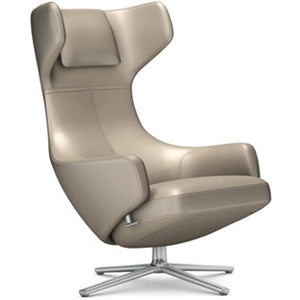 Grand Repos Lounge Chair lounge chair Vitra Polished 16.1-Inch Leather Contrast - Sand - 71 +$730.00