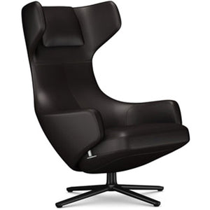 Grand Repos Lounge Chair lounge chair Vitra Basic Dark 16.1-Inch Leather Contrast - Chocolate - 68 +$730.00