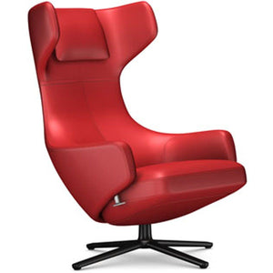 Grand Repos Lounge Chair lounge chair Vitra Basic Dark 16.1-Inch Leather Contrast - Red - 70 +$730.00