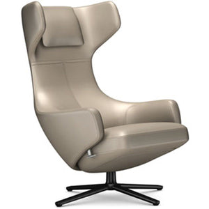 Grand Repos Lounge Chair lounge chair Vitra Basic Dark 16.1-Inch Leather Contrast - Sand - 71 +$730.00