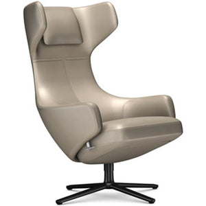 Grand Repos Lounge Chair lounge chair Vitra Basic Dark 18.1-Inch Leather Contrast - Sand - 71 +$730.00