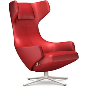 Grand Repos Lounge Chair lounge chair Vitra Soft Light 16.1-Inch Leather Contrast - Red - 70 +$730.00