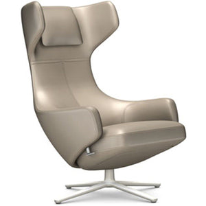Grand Repos Lounge Chair lounge chair Vitra Soft Light 16.1-Inch Leather Contrast - Sand - 71 +$730.00