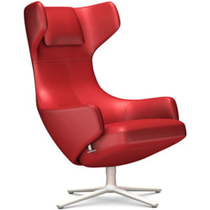 Grand Repos Lounge Chair lounge chair Vitra Soft Light 18.1-Inch Leather Contrast - Red - 70 +$730.00