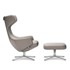 Grand Repos Lounge Chair & Ottoman lounge chair Vitra 18.1-Inch Polished Cosy Contrast - Fossil - 02