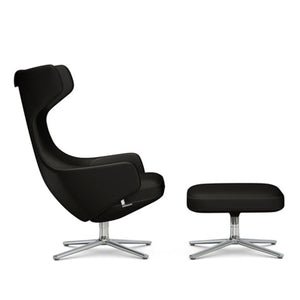 Grand Repos Lounge Chair & Ottoman lounge chair Vitra 18.1-Inch Polished Cosy Contrast - Black Forest - 08