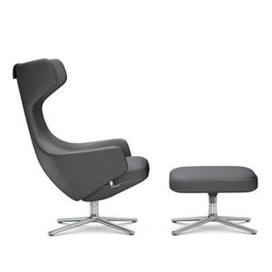 Grand Repos Lounge Chair & Ottoman lounge chair Vitra 18.1-Inch Polished Cosy Contrast - Classic Grey - 10