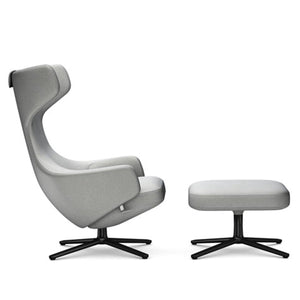 Grand Repos Lounge Chair & Ottoman lounge chair Vitra 16.1-Inch Basic Dark Cosy Contrast - Pebble Grey - 01