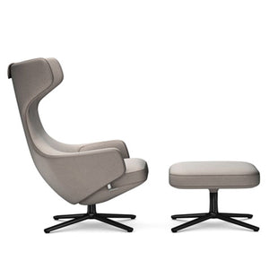 Grand Repos Lounge Chair & Ottoman lounge chair Vitra 16.1-Inch Basic Dark Cosy Contrast - Fossil - 02