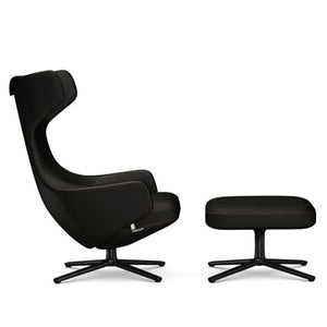 Grand Repos Lounge Chair & Ottoman lounge chair Vitra 16.1-Inch Basic Dark Cosy Contrast - Black Forest - 08