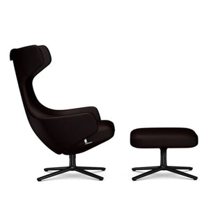 Grand Repos Lounge Chair & Ottoman lounge chair Vitra 18.1-Inch Basic Dark Cosy Contrast - Dark Aubergine - 06