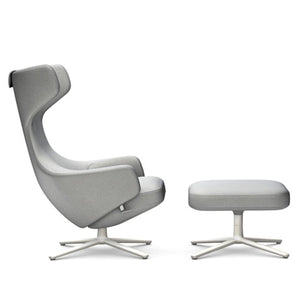 Grand Repos Lounge Chair & Ottoman lounge chair Vitra 16.1-Inch Soft Light Cosy Contrast - Pebble Grey - 01