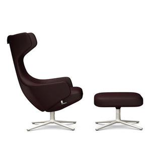 Grand Repos Lounge Chair & Ottoman lounge chair Vitra 18.1-Inch Soft Light Cosy Contrast - Aubergine - 05