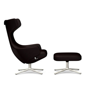 Grand Repos Lounge Chair & Ottoman lounge chair Vitra 18.1-Inch Soft Light Cosy Contrast - Dark Aubergine - 06