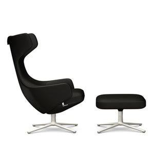 Grand Repos Lounge Chair & Ottoman lounge chair Vitra 18.1-Inch Soft Light Cosy Contrast - Black Forest - 08