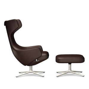 Grand Repos Lounge Chair & Ottoman lounge chair Vitra 18.1-Inch Soft Light Leather Contrast - Marron - 69 +$970.00