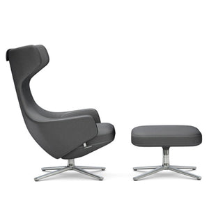 Grand Repos Lounge Chair & Ottoman lounge chair Vitra 16.1-Inch Polished Cosy Contrast - Classic Grey - 10