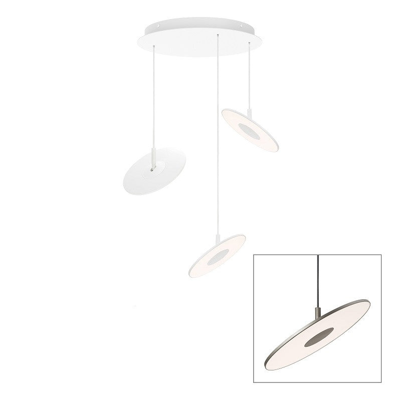 Circa Multi-Light LED Pendant ceiling lights Pablo Graphite 12 inch 3 Lights