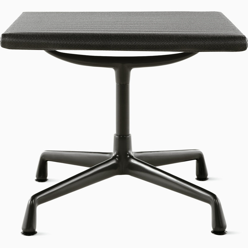 Eames Outdoor Aluminum Ottoman Outdoors herman miller Graphite Satin Base/Frame Lead Outdoor Weave Fabric 